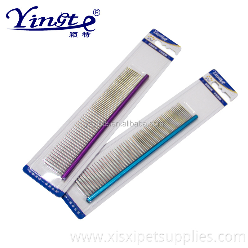 Factory Wholesale Stainless Steel Pet Cat Dog Hair Grooming Flea Comb